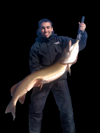 Jim Piriano, client with 50" musky